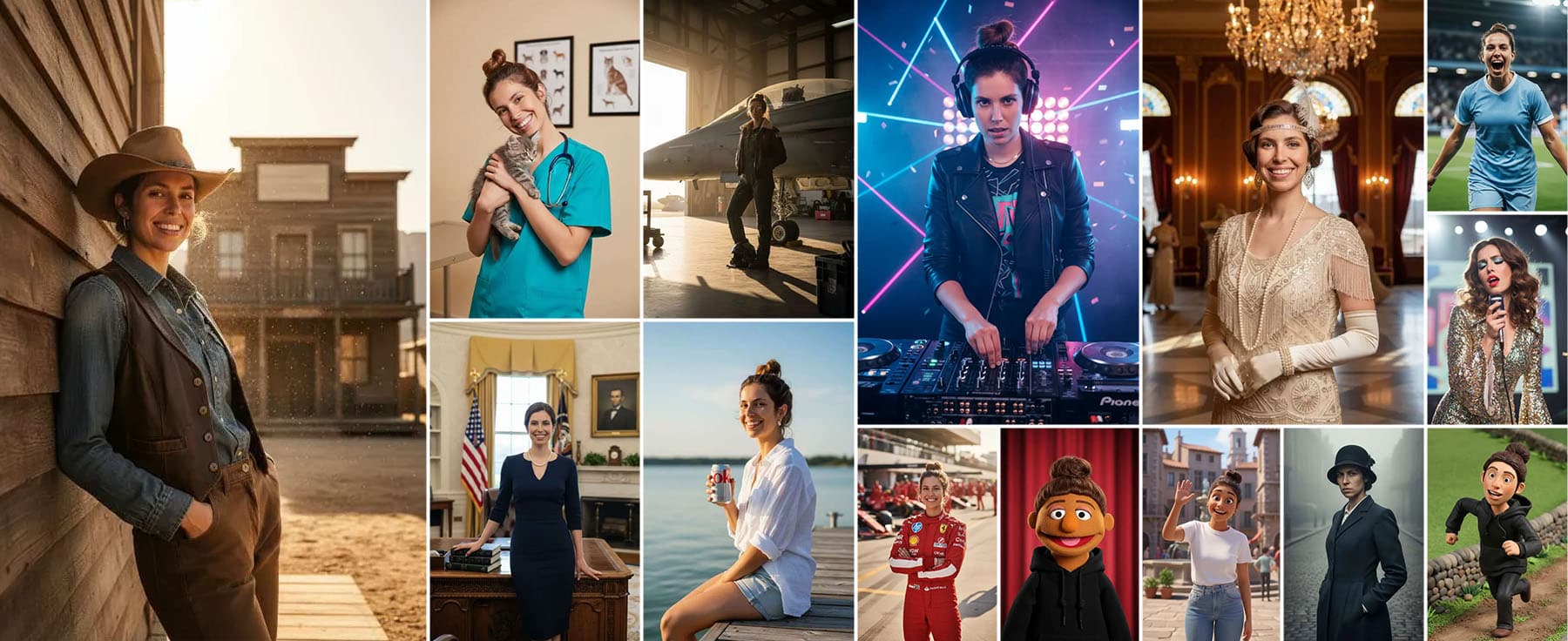 Examples of AI-generated photos created with Picnjoy